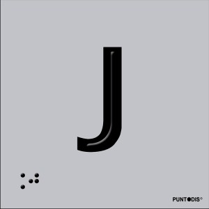 Letra J en aluminio