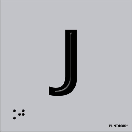 Letra J en aluminio