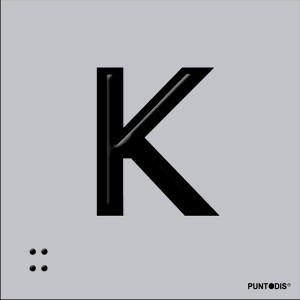 Letra K en aluminio