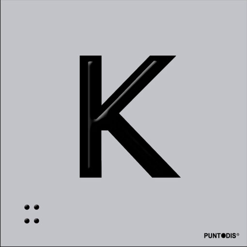 Letra K en aluminio