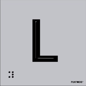 Letra L en aluminio