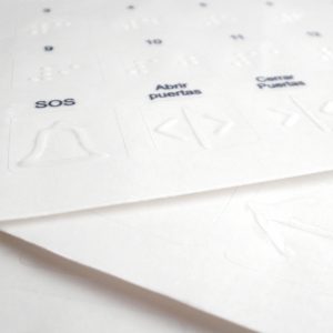 Vinilos braille pegatinas