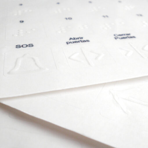 Vinilos braille pegatinas