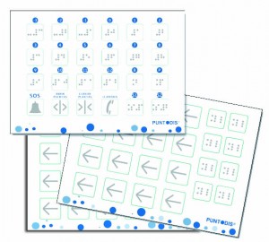 Vinilos braille para ascensor