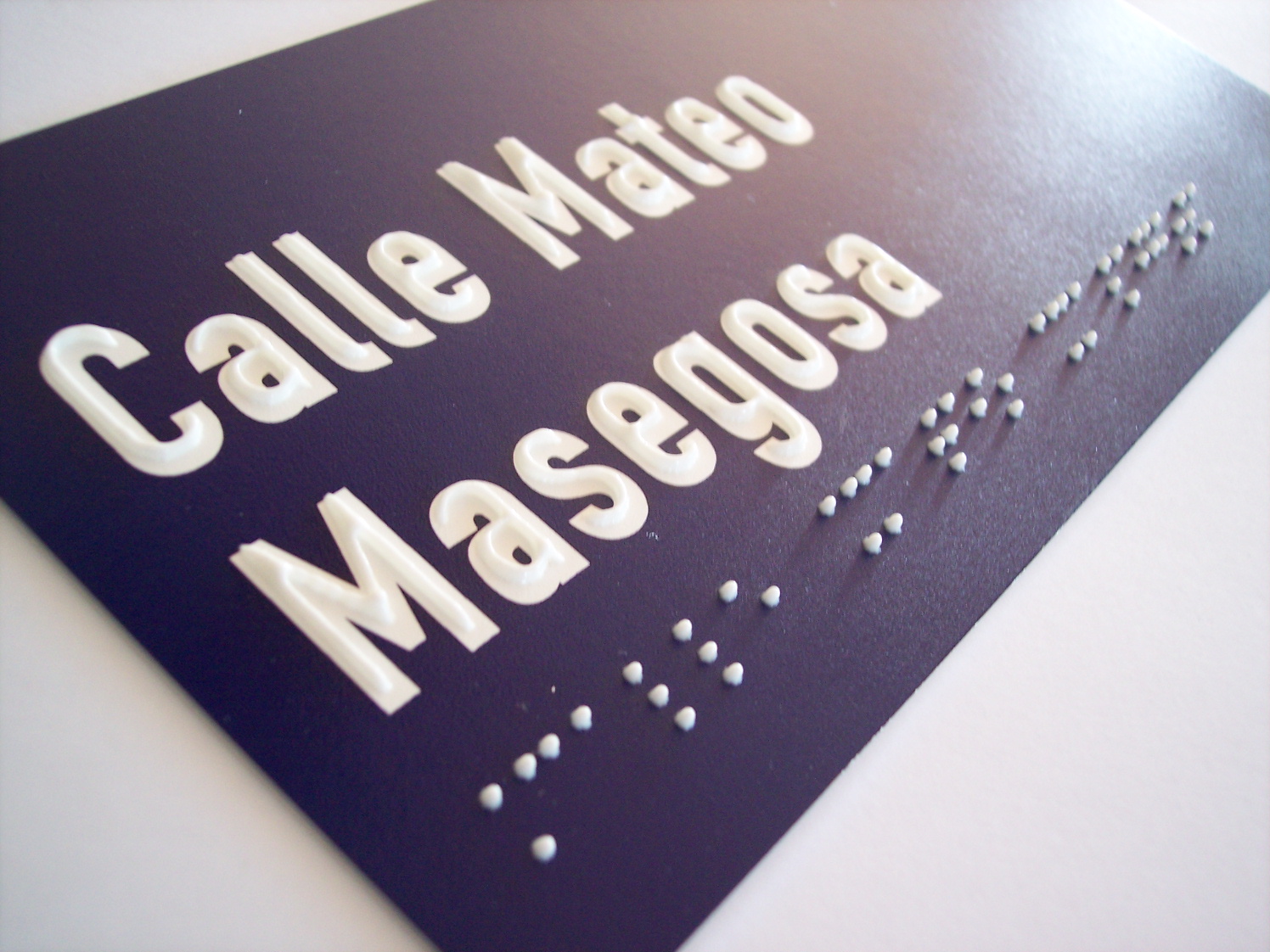 señal braille calle Mateo Masegosa