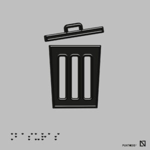 Placa Basuras braille y altorrelieve