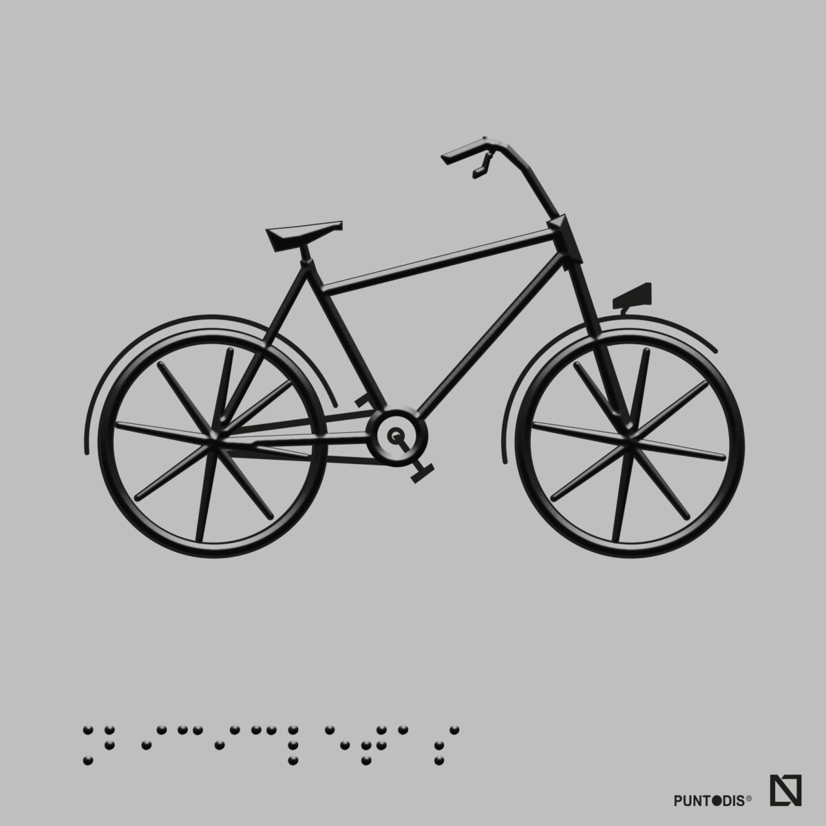 Placa Bicicletas braille y altorrelieve