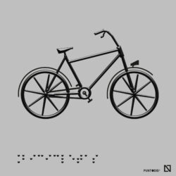 Placa Bicicletas braille y altorrelieve