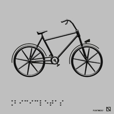 Placa Bicicletas braille y altorrelieve