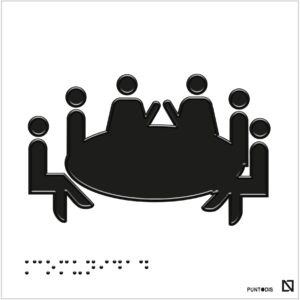 Placa Comunidad en braille y altorrelieve, en aluminio