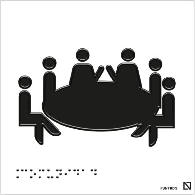 Placa Comunidad en braille y altorrelieve, en aluminio