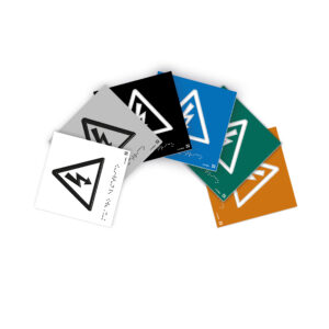 Colores que se disponen para realizar las placas blanco, gris, negro, azul, verde y naranja.