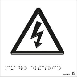 Placa Cuadro eléctrico braille y altorrelieve en aluminio