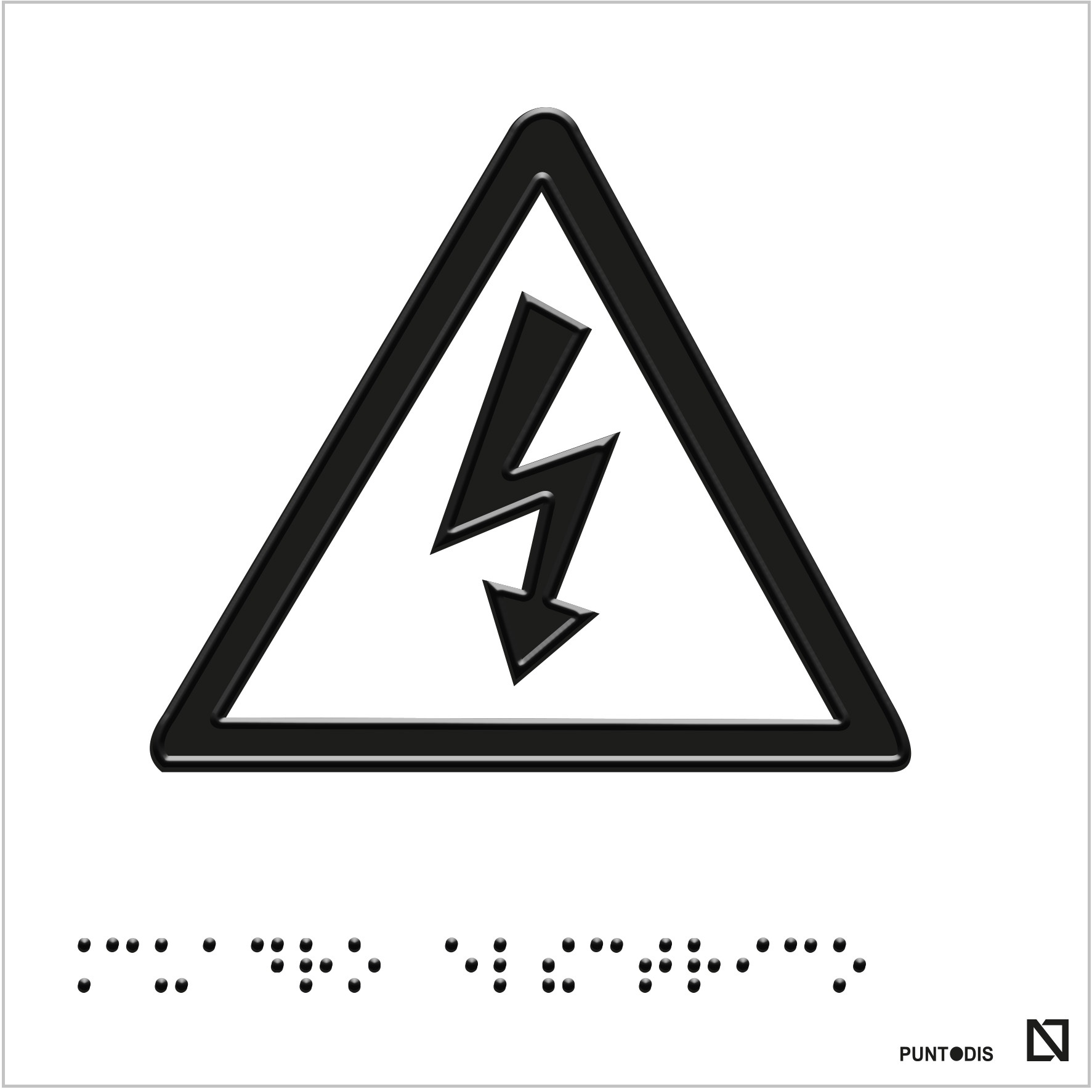 Placa Cuadro eléctrico braille y altorrelieve en aluminio