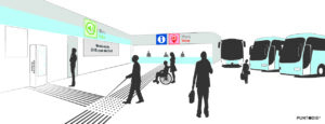ilustracion estacion de autobuses