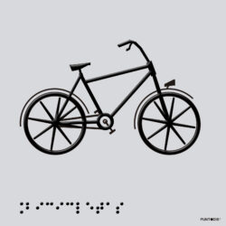Placa edificación Bicicletas braille