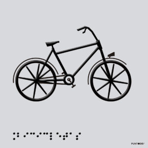 Placa edificación Bicicletas braille
