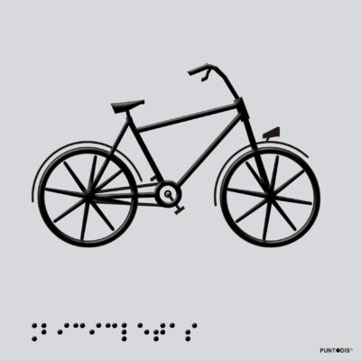 Placa edificación Bicicletas braille