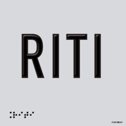 Placa edificación RITI braille