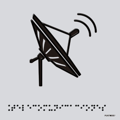 Placa edificación Telecomunicaciones braille