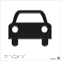 Placa Garaje en braille y altorrelieve, en aluminio