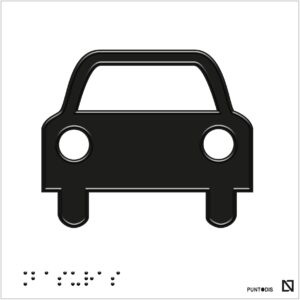 Placa Garaje en braille y altorrelieve, en aluminio