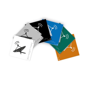 Colores que se disponen para realizar las placas blanco, gris, negro, azul, verde y naranja.