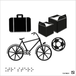 Placa Trastero en braille y altorrelieve, en aluminio