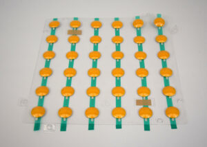 kit plantilla 36 botones amarillos
