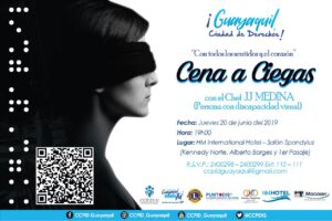 Cartel de la cena a ciegas