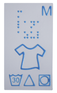 Etiqueta braille para ropa