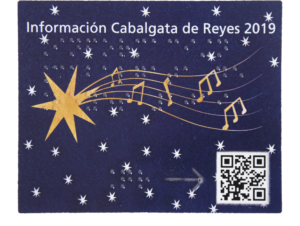 Tarjeta braille Cabalgata de Reyes Navidad