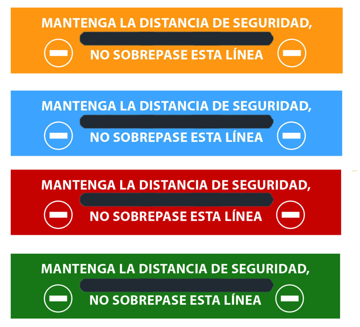 Vinilo para suelo con lama - Mantener distancia de seguridad