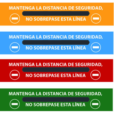 Vinilo para suelo con lama - Mantener distancia de seguridad
