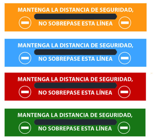 Vinilo para suelo con lama - Mantener distancia de seguridad