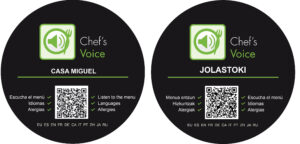 pegatinas QR chefs voice