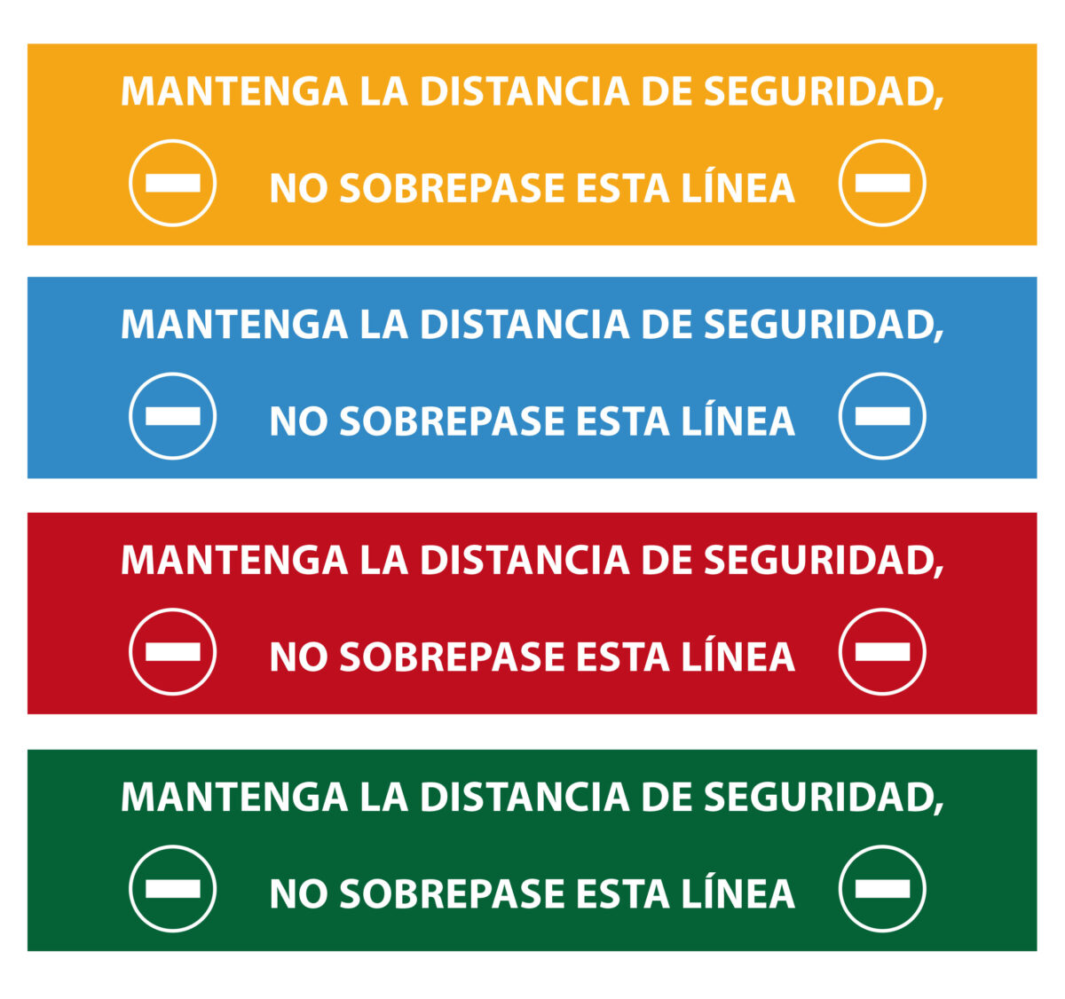 Vinilo adhesivo distancia seguridad