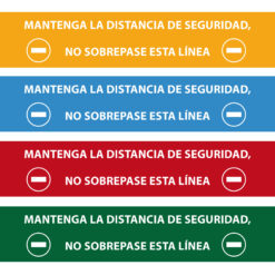 Vinilo adhesivo distancia seguridad