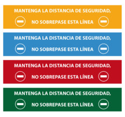 Vinilo adhesivo distancia seguridad