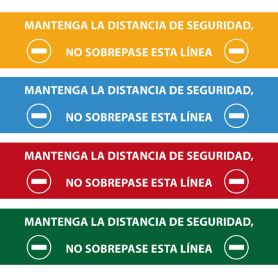 Vinilo adhesivo distancia seguridad