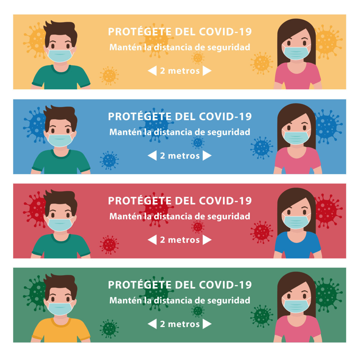 Vinilo adhesivo distancia seguridad