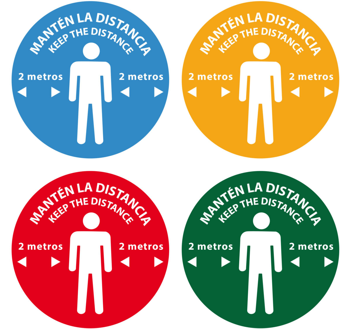 Vinilo adhesivo distancia seguridad