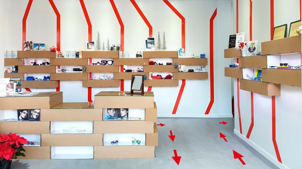 Vinilo adhesivo para suelo - flechas clásicas