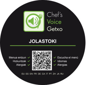 Vinilo adhesivo restaurante y QR - chef's voice