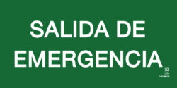 Placa fotoluminiscente salida emergencia