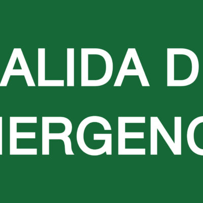 Placa fotoluminiscente salida emergencia