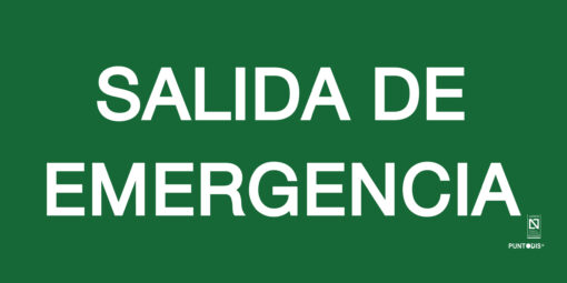 Placa fotoluminiscente salida emergencia