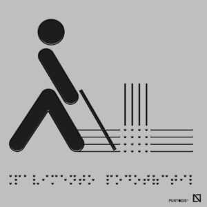 Placa Pavimento podotáctil en braille y altorrelieve