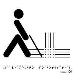 Placa pavimento podotáctil braille