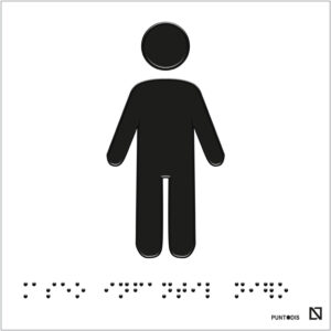 Placa aseo Infantil niño en braille